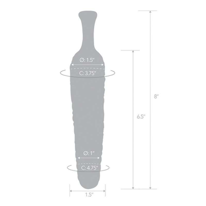 glas 8 inches cornstar shaped thick borosilicate glass dildo safe material