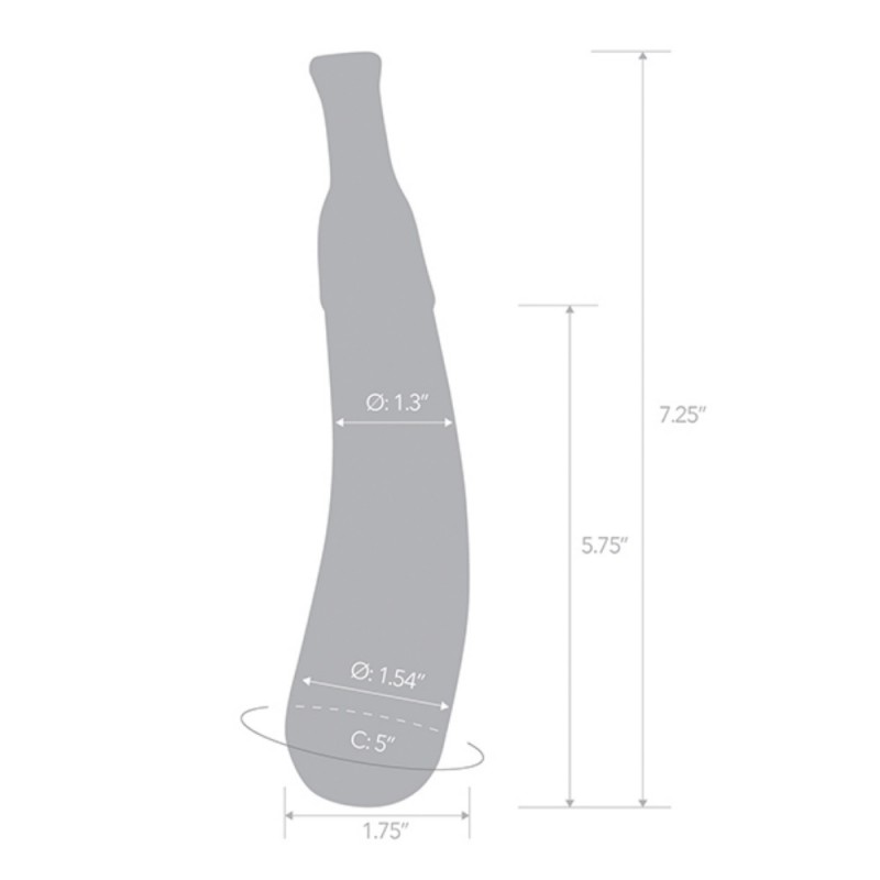 glas 7.25 inches eggplant-shaped thick glass dildo best quality