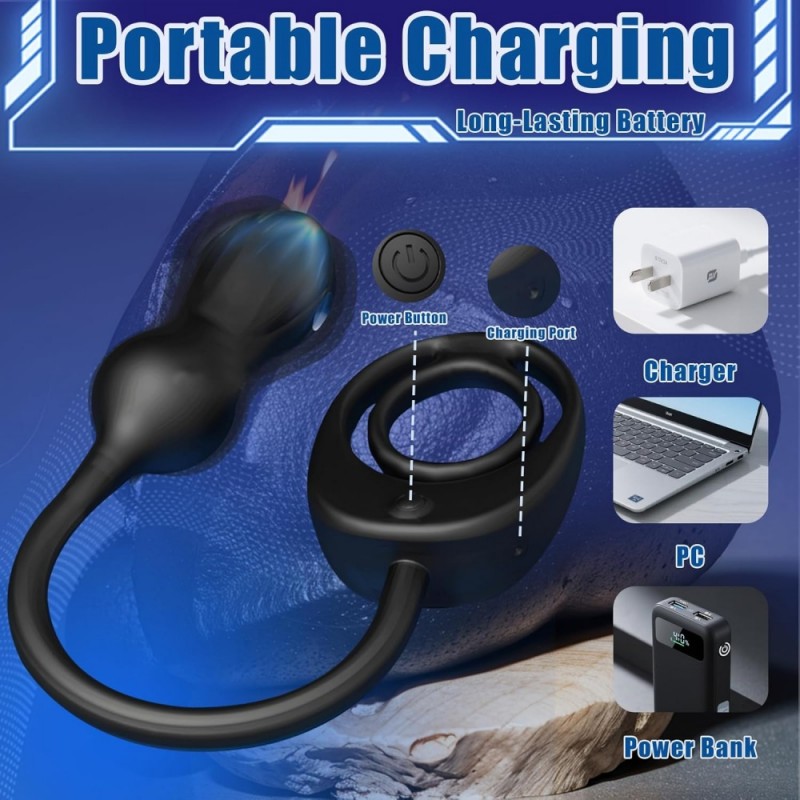 prostate massager with remote 10 vibration & 3 estim mode new type