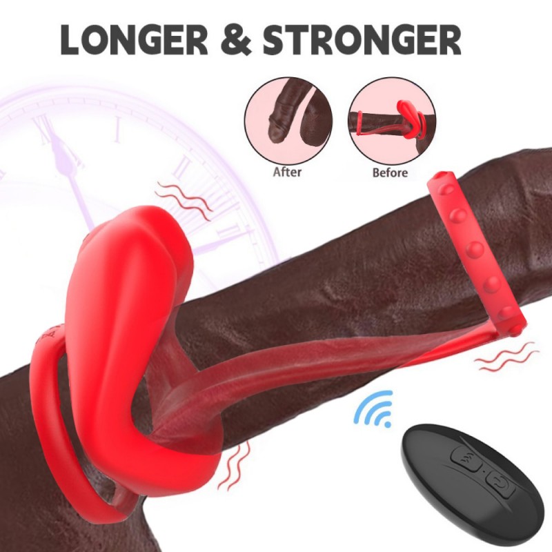 venusfun 10 modes big mouth vibrating double cock ring best quality