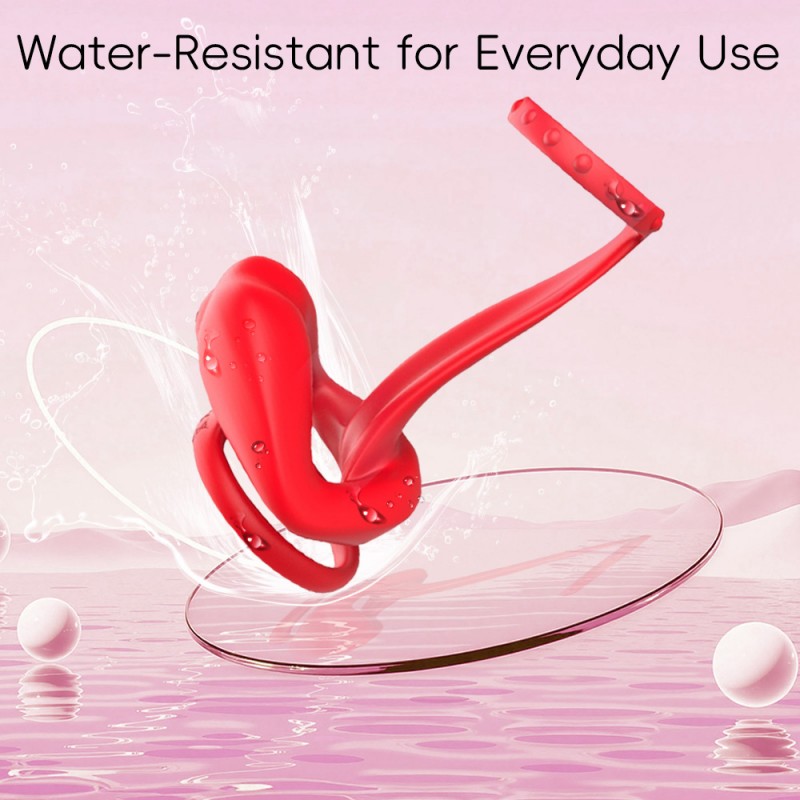 venusfun 10 modes big mouth vibrating double cock ring waterproof