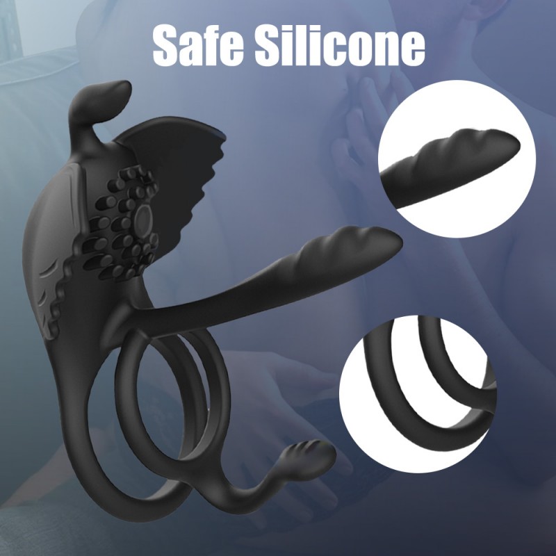 venusfun swan dual rings vibrating remote control cock ring waterproof