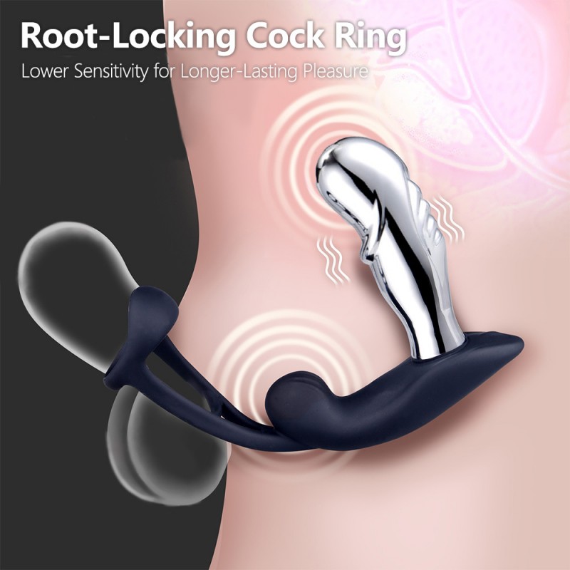 venusfun male prostate massager with dual electro safe material