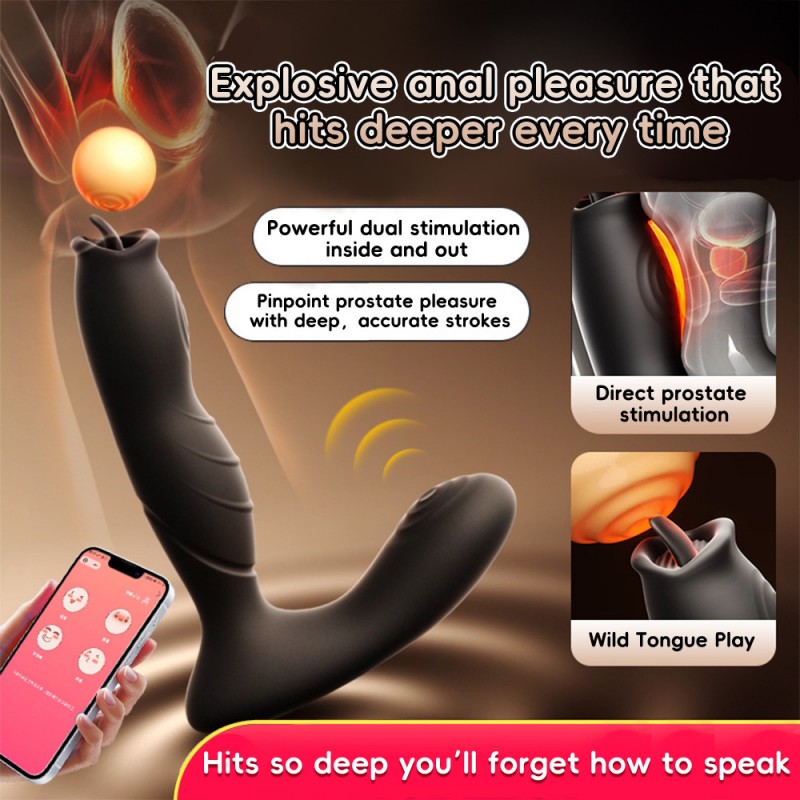 venusfun roselex licking anal vibrator prostate massager for male
