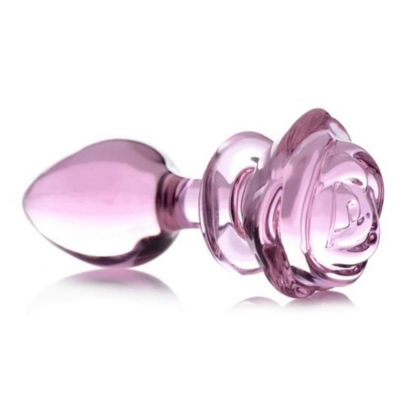 xr brands booty sparks pink rose glass anal plug best quality