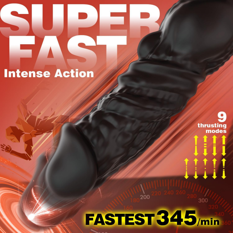 multi function thrusting prostate toy with cock ring big dildo