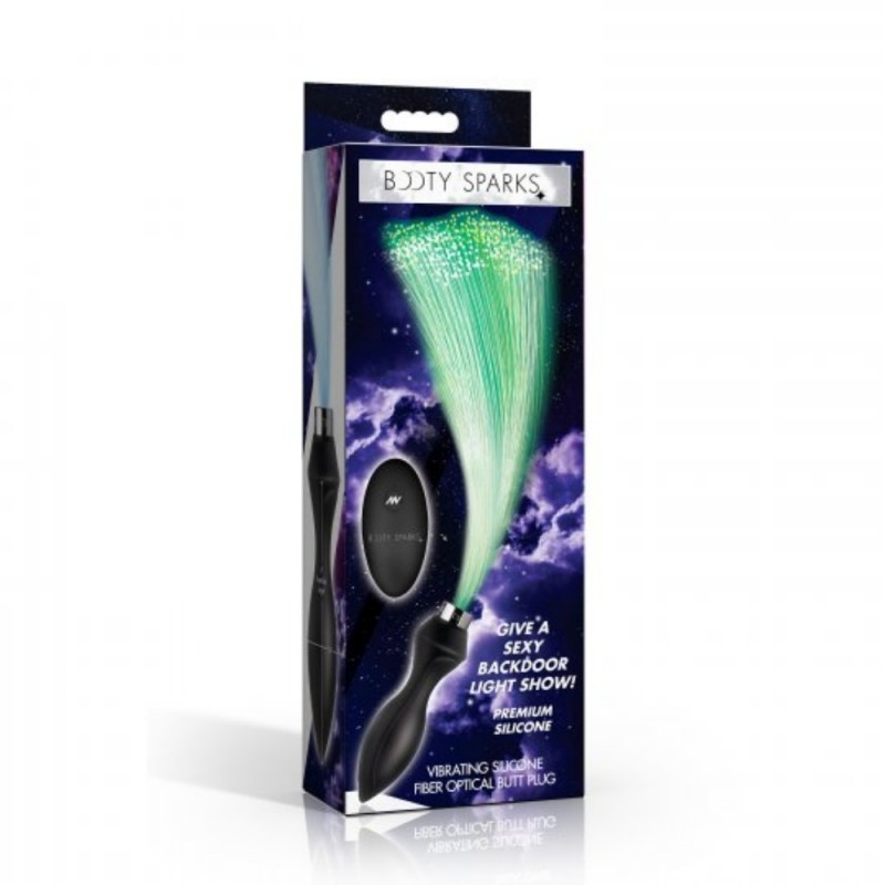 xr brands vibrating silicone optical fiber butt plug easy use