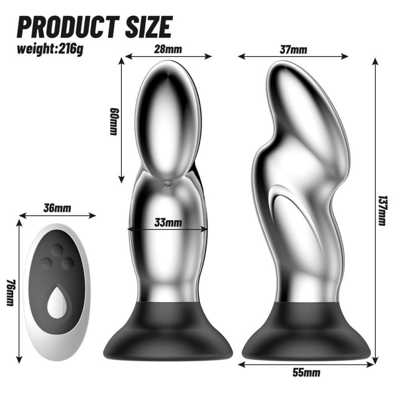 venusfun remote metal anal plug safe material