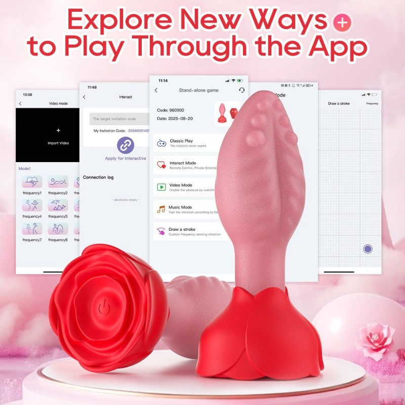 venusfun rose rotating vibrating butt plug new type