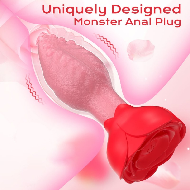 venusfun rose rotating vibrating butt plug safe material