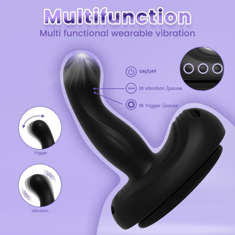 venusfun wearable 10 speeds suction cup vibrator for all genders