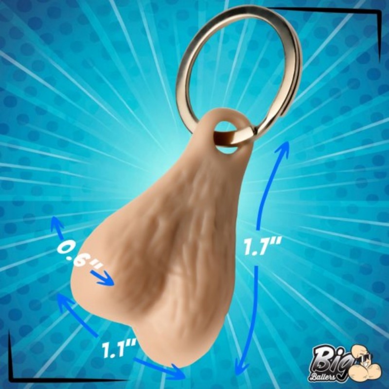 xr brands big ballers keychain big nuts shaped christmas prank gift funny gift
