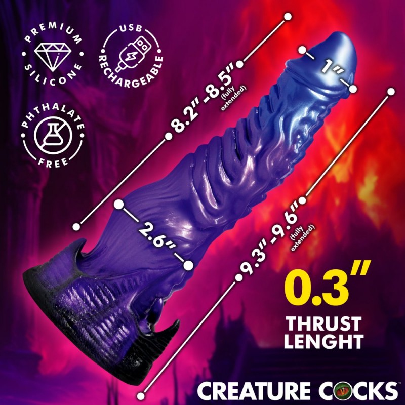 xr brands creature cocks demon thrusting & vibrating dildo new type
