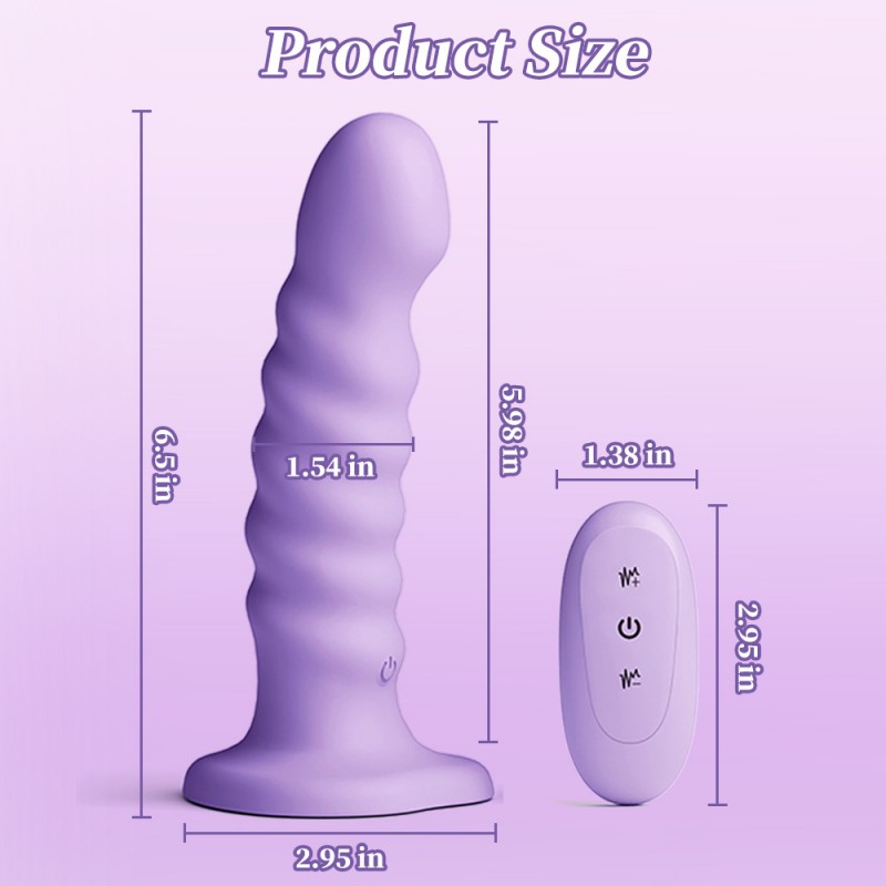 ns novelties ribbed 6in remote control vibrating silicone thick dildo new type