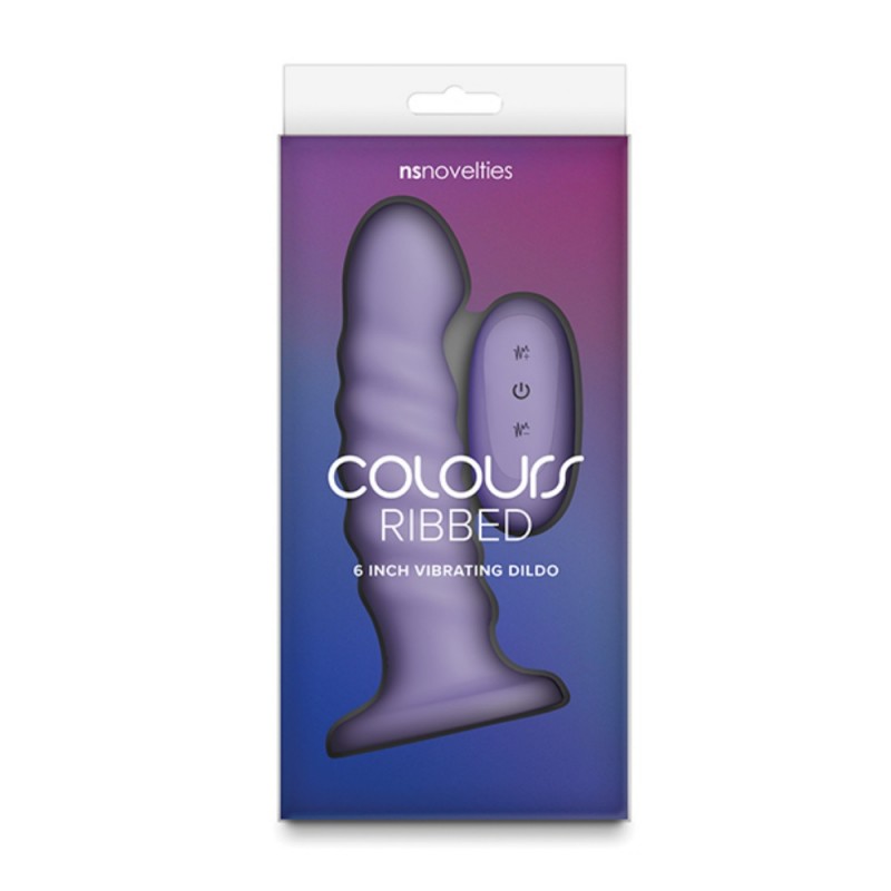 ns novelties ribbed 6in remote control vibrating silicone thick dildo easy use