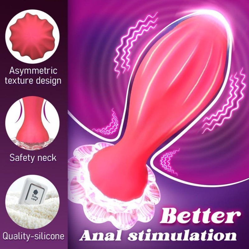 venusfun crystal rose lights vibrating anal plug best toy