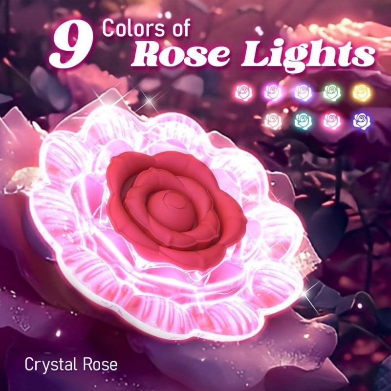 venusfun crystal rose lights vibrating anal plug waterproof