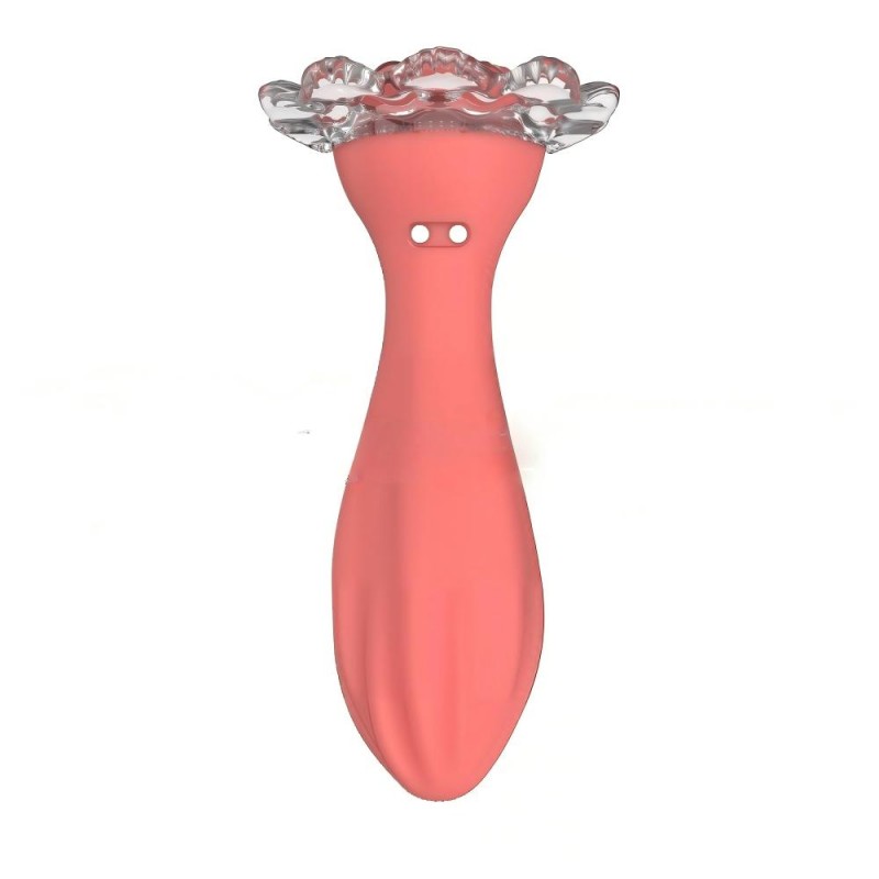 venusfun crystal rose lights vibrating anal plug elegant