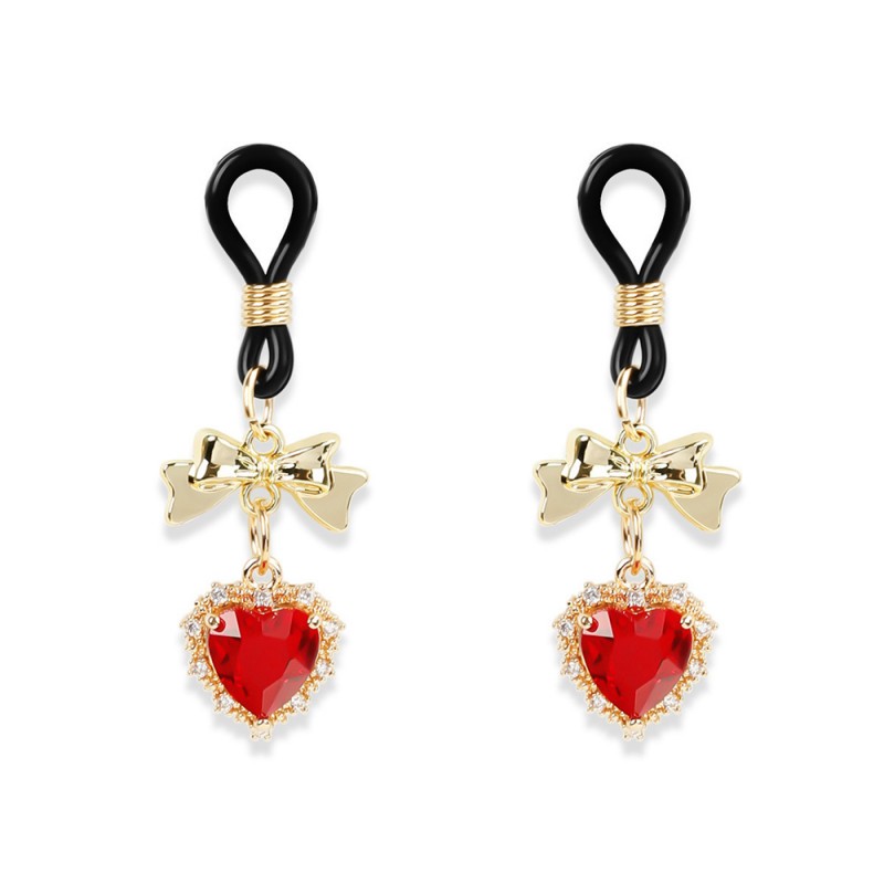 venusfun luxurious red gemstone adjustable nipple clips elegant design