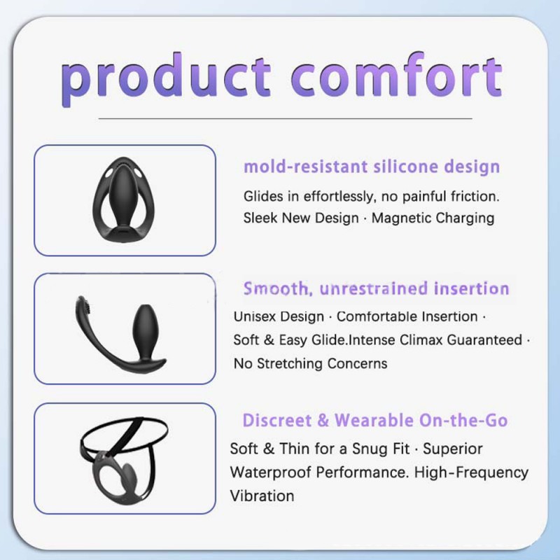 venusfun wearable anal plug vibrating butt massager remote control