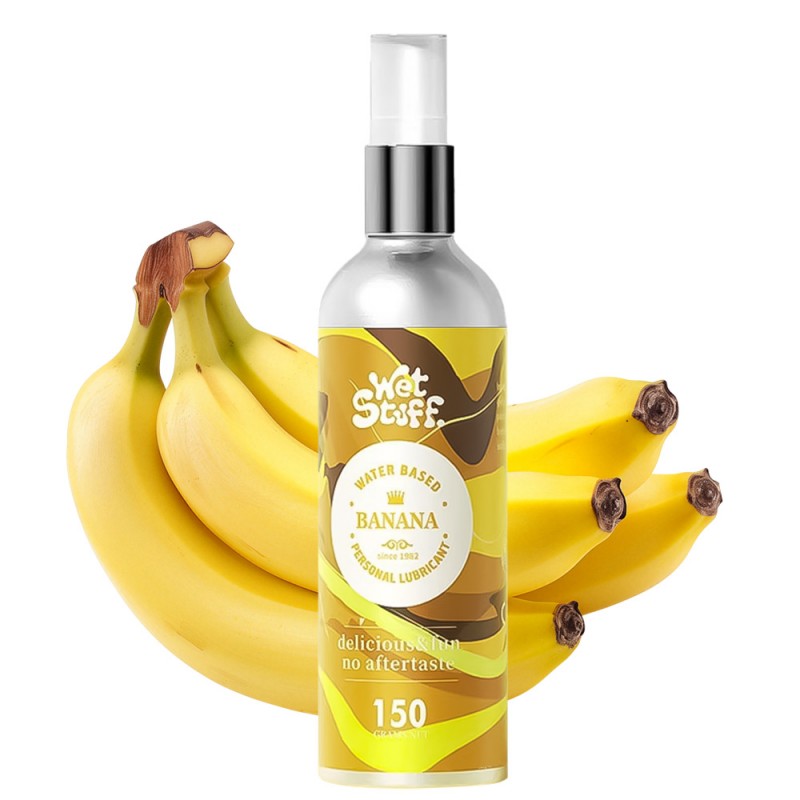 Wet Stuff Banana edible water-based lubricant as a playful alternative to Vaseline lube