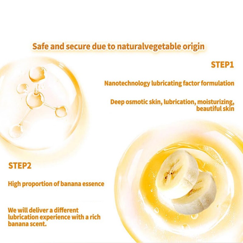 wet stuff banana flavored edible water-based lubricant easy clean