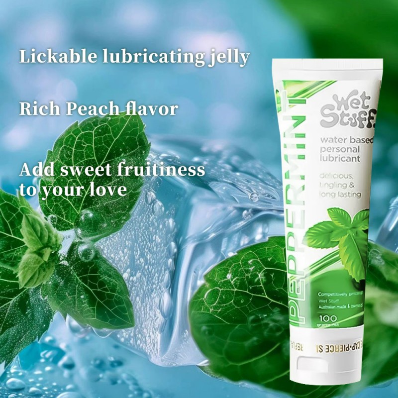 wet stuff peppermint edible lubricant safe material