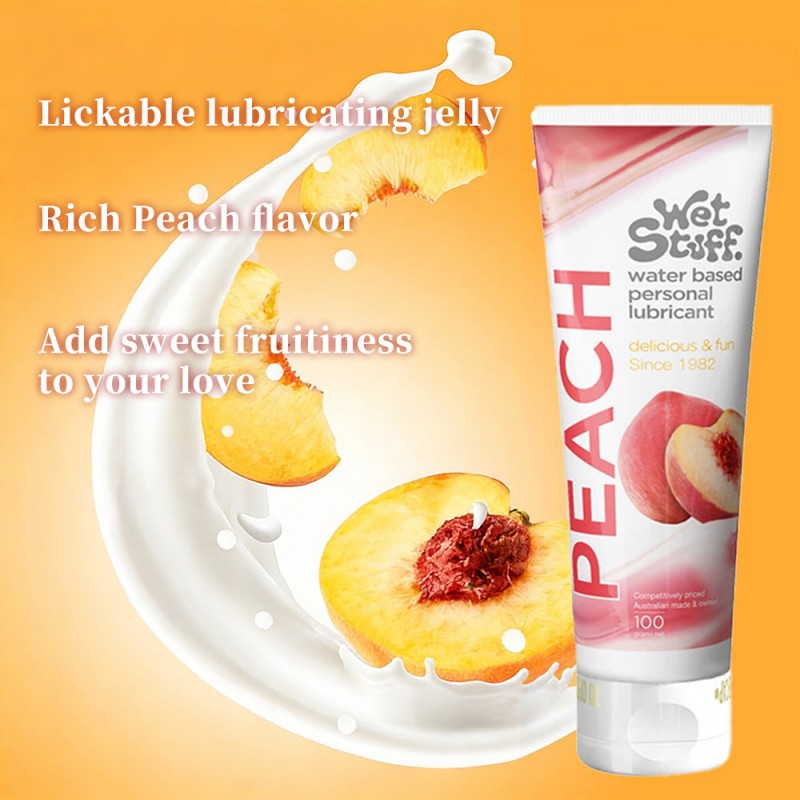 wet stuff water base lube lubricant natural peach safe material