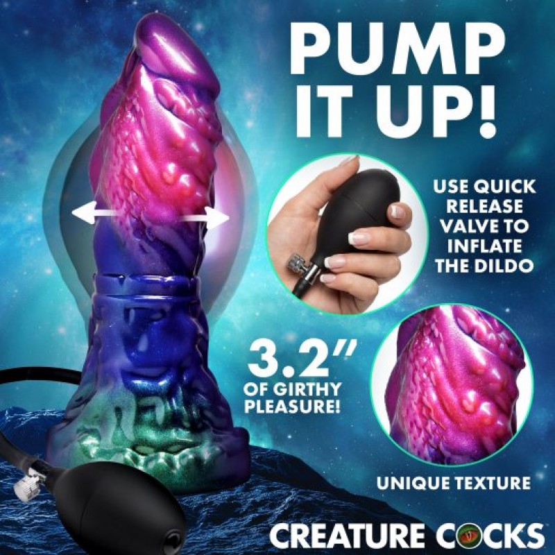 creature cocks gorge dildo 8 inch textured shaft premium silicone