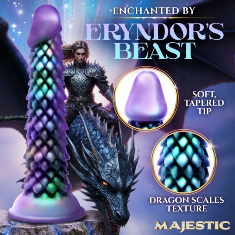 Majestic Series Eryndor silicone monster dildo with full scale texture