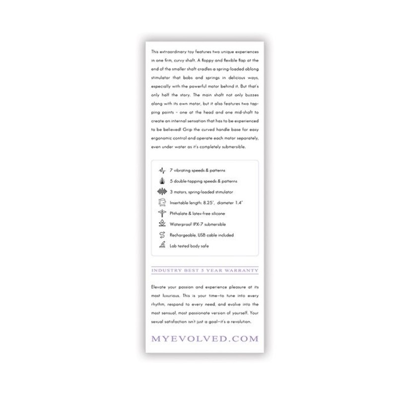 evolved spring loaded tapping g spot vibrator toy