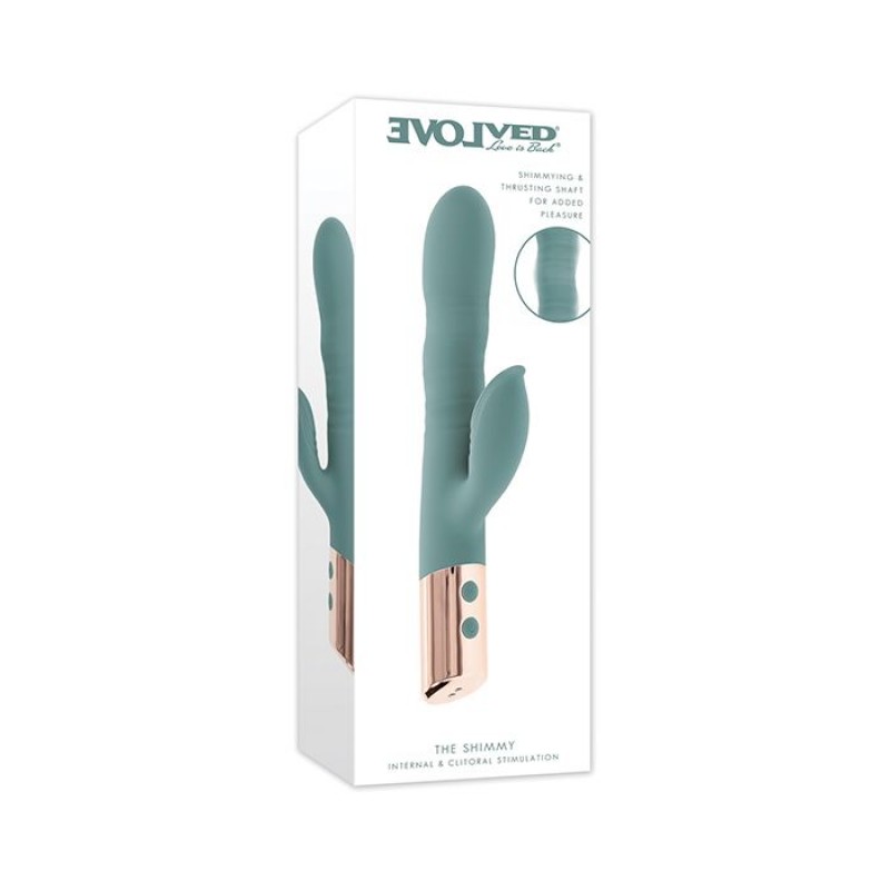 evolved shimmy dual stimulation rabbit vibrator
