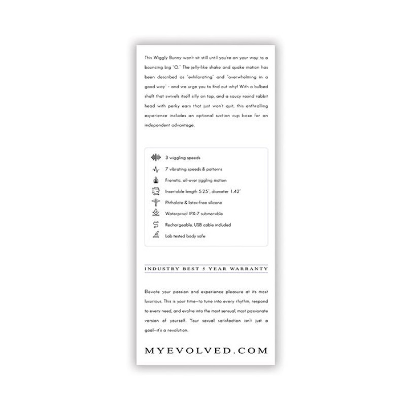 evolved wiggly bunny rabbit vibrator waterproof toy