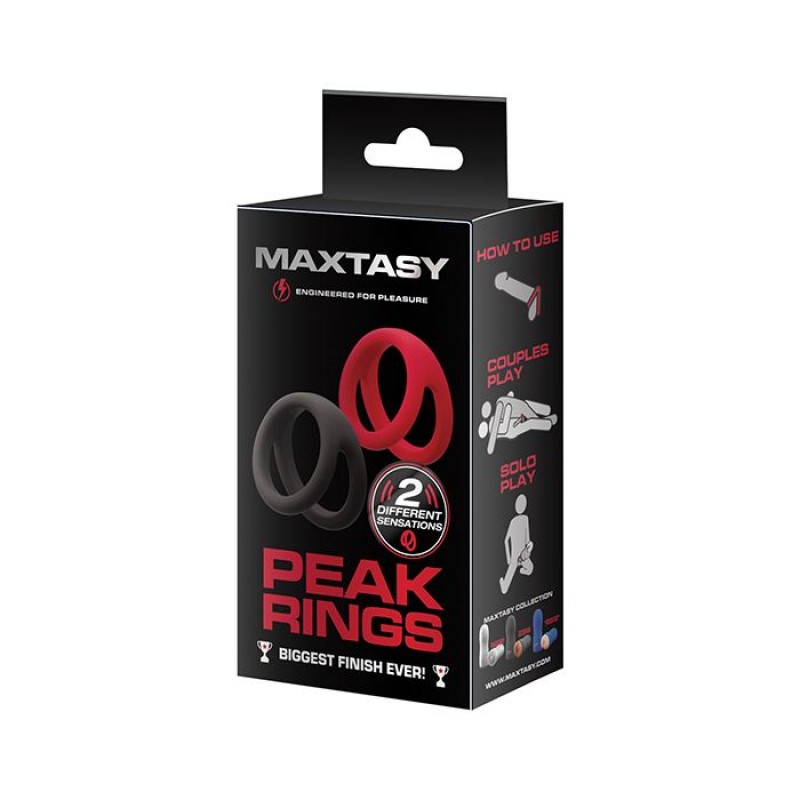 maxtasy peak rings dual cock ring set for men