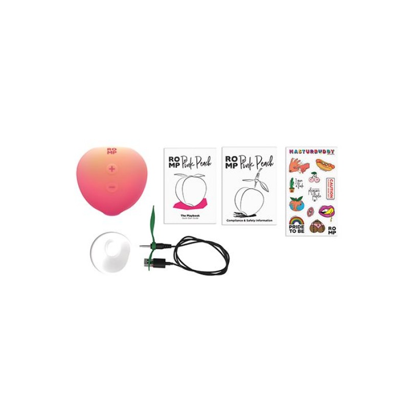 romp pink peach rechargeable clit vibrator