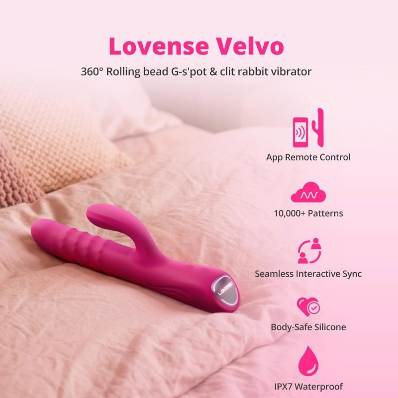 lovense velvo clitoris gspot rabbit vibrator safe material