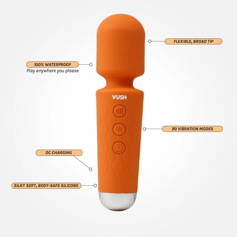 compact silicone wand vibrator for women vush essentials mini