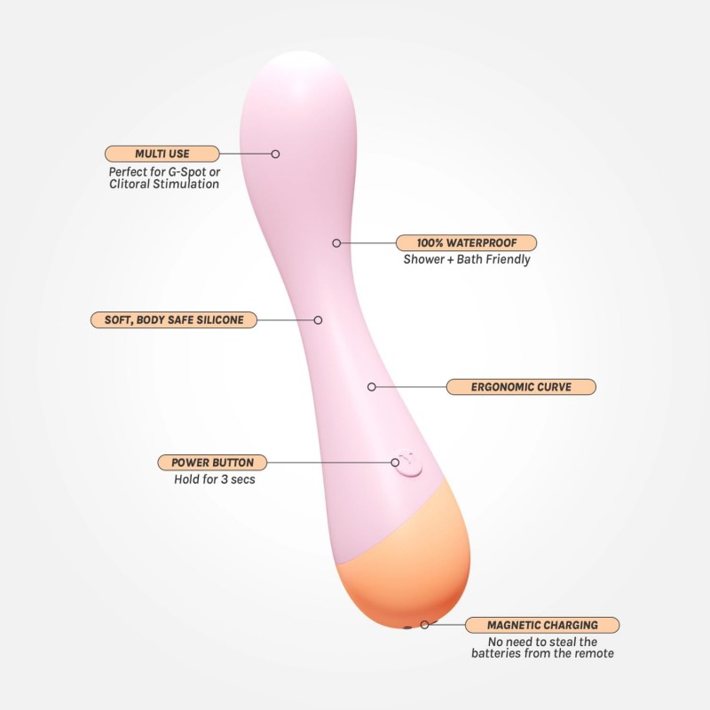 vush peachy g spot vibrator ergonomic compact design