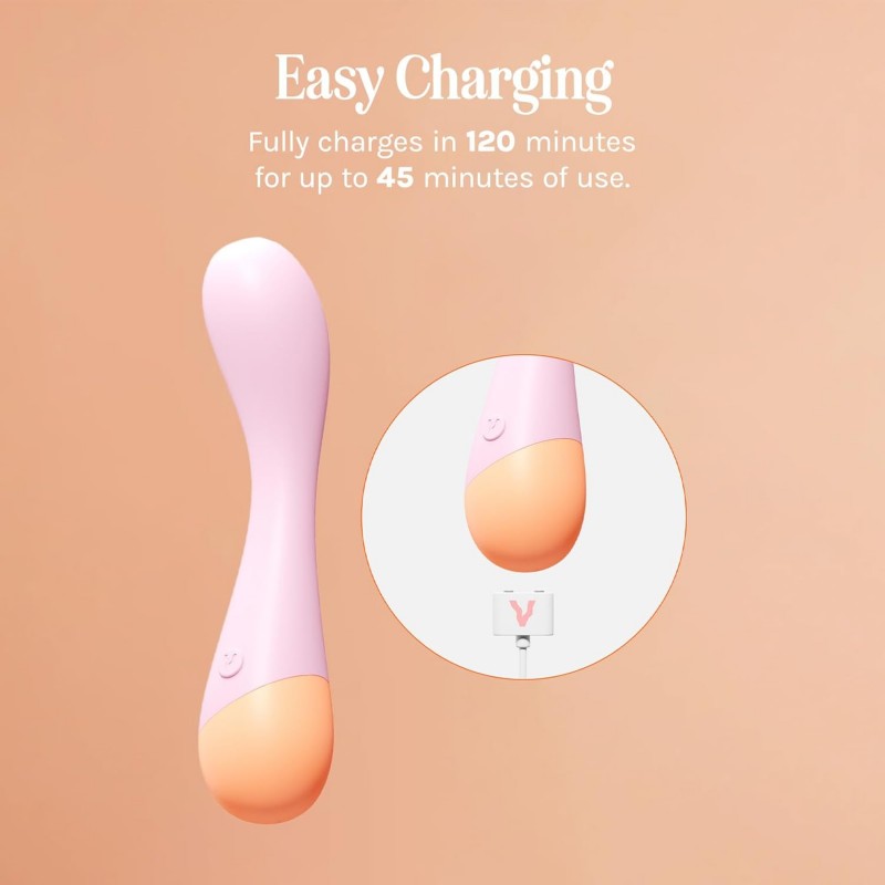 vush peachy g spot vibrator for women 10 modes silicone