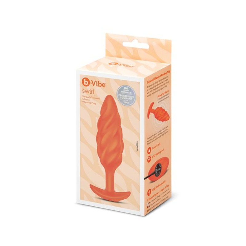 b-vibe textured silicone anal toy medium size