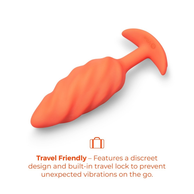 b-vibe silicone butt plug swirl texture detail