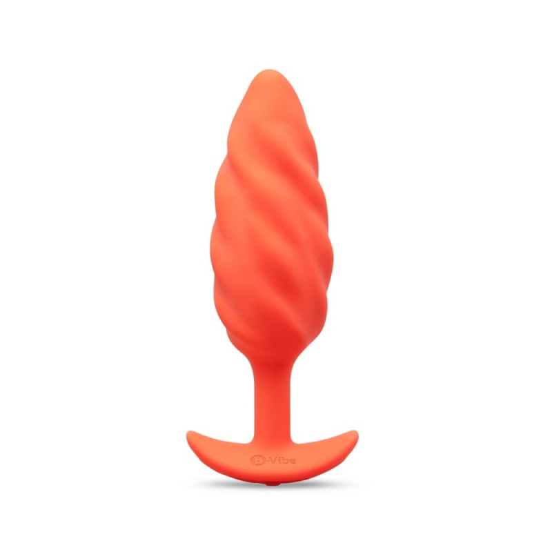 b-vibe swirl texture vibrating anal plug silicone