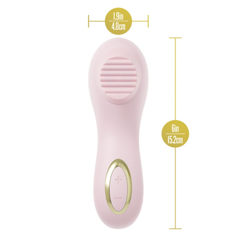 blush dahlia rechargeable silicone pearl stimulator
