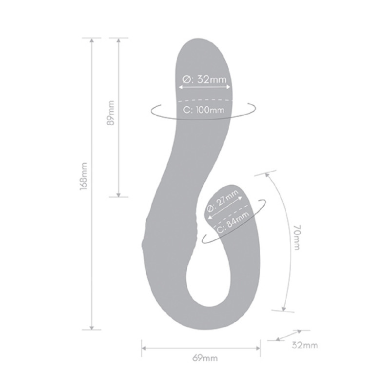 usb rechargeable dual stim vibrator ergonomic flexible design toy