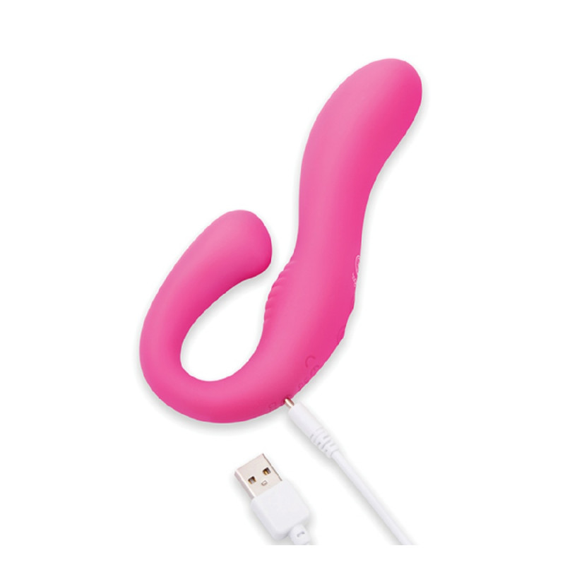 : g spot clitoral vibrator pink silicone body safe female pleasure toy