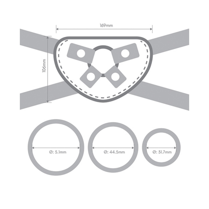 together tilt silicone harness pleasure set