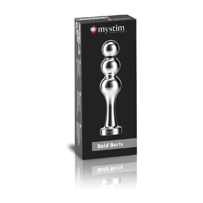 mystim bold boris chrome metal dildo plug design