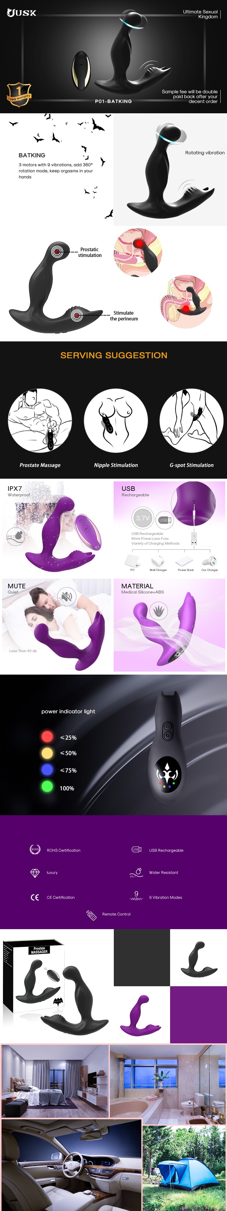 P01 Bat King Prostate Massager