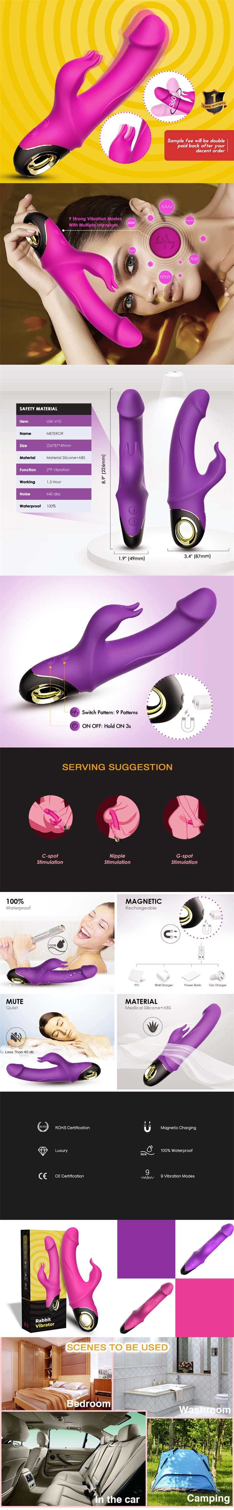 V10 Meteror Rabbit Vibrator