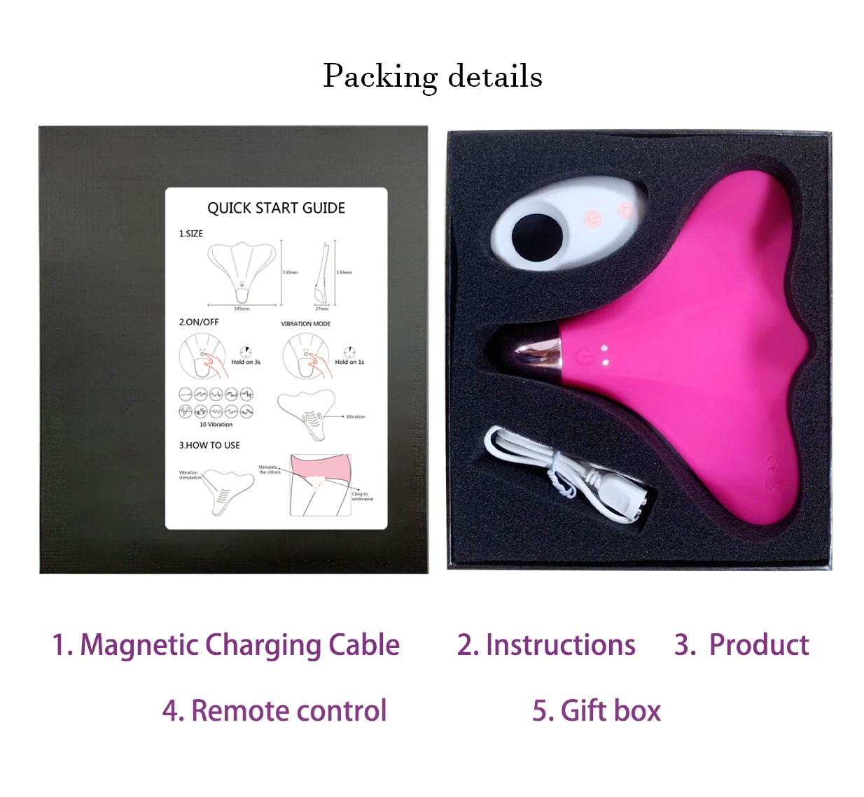 UFO Wearable Couples Vibrator Packing details